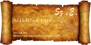 Szilárd Edit névjegykártya